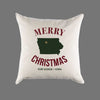 Custom Personalized 'Merry Iowa Christmas' Canvas Pillow or Pillow Cover - Holiday Home Throw Pillow - Christmas Gift Home