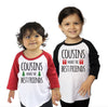 Christmas Cousins Make the Best Friends Tri-blend Raglan Baseball Shirt - Infant, Toddler, Kid, Youth Sizes Holiday Gift