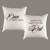 Once upon a time... Canvas Pillows or Pillow Covers - Home Throw Pillow Set - Bedroom Pillow - Newlywed, Couple, Baby Nursery Gift