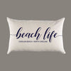 Personalized Custom Beach Life Canvas Pillow or Pillow Cover - Home Throw Lumbar Pillow - Beach House, Farmhouse, Beach Home Decor