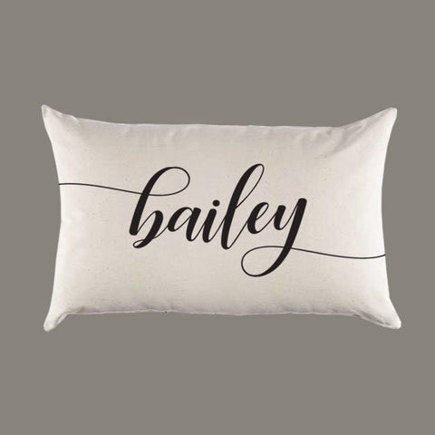 Personalized Custom Name Canvas Pillow or Pillow Cover - Home Throw Lumbar Pillow -  Child's Bedroom Pillow - New Baby Gift