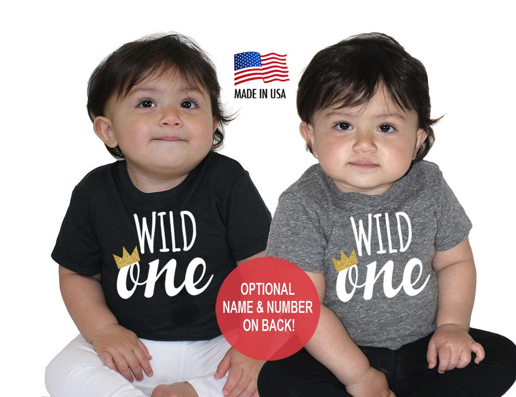 First 1st Birthday Wild One Tri Blend Baby First Birthday T-Shirt - Infant Boy and Girl Tee
