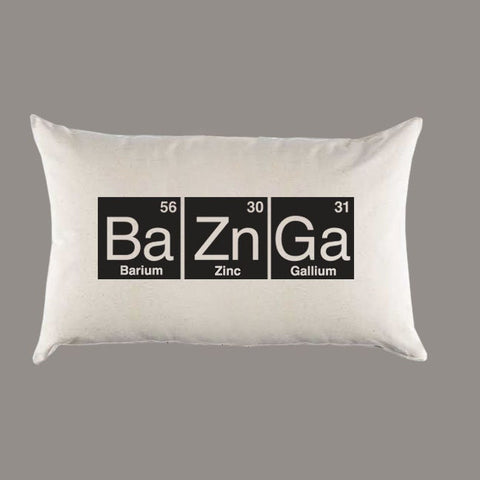 BaZnGa Bazinga Canvas Pillow or Pillow Cover - Home Throw Lumbar Pillow - Science Elements Nerd Big Bang Theory