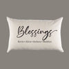 Personalized Custom 'Blessings' Natural Canvas Pillow or Pillow Cover - Throw Pillow - Home Decor -Gift - Farmhouse Decor