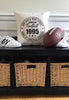 Carolina Football Natural Canvas Pillow or Pillow Cover - Bank of America Stadium - Home Decor - Man Cave - Farmhouse - Industrial - Gift