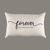 Personalized 'Forever' Names and Est. Year Natural Canvas Pillow or Pillow Cover - Throw Pillow - Home Decor -Gift - Farmhouse Decor