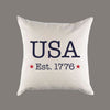 Patriotic USA 1776 Fourth of July Natural Canvas Pillow or Pillow Cover - Home Decor - Holiday Gift - Farmhouse Pillow