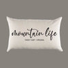 Personalized Custom 'Mountain Life' Natural Canvas Pillow or Pillow Cover - Throw Pillow - Home Decor -Gift - Farmhouse Decor