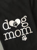 Dog Lover 'Dog Mom' Combed Spandex Jersey Yoga Pants with Fold Over Waistband - White or Gold Design XS to 2XL