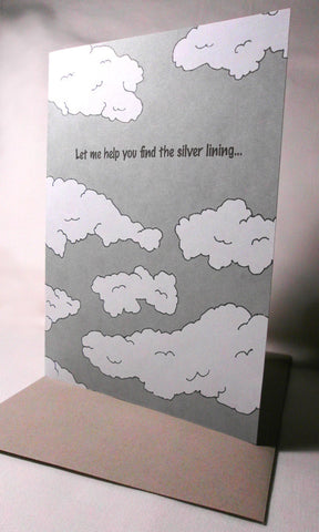 Sympathy Card Funny Thinking of You Silver Lining