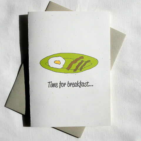 Congratulations Card Funny Time for breakfast