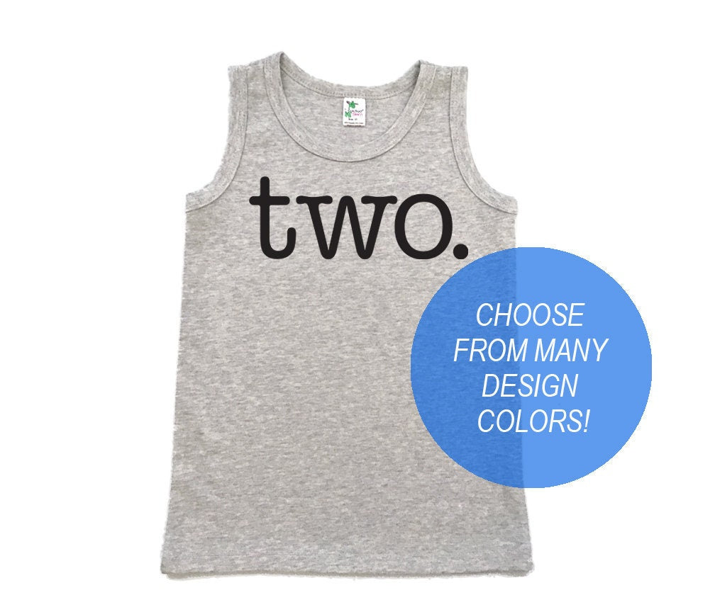 Second Birthday 'two.'  Poly Cotton Toddler, Kid's Tank Top