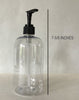 Shampoo or Conditioner 16 ounce Refillable Clear Pump Top Plastic Bottle Dispenser | Modern Bathroom Decor | Farmhouse | Urban | Industrial