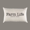 Personalized Custom 'Farm Life' Natural Canvas Pillow or Pillow Cover - Throw Pillow - Home Decor -Gift - Farmhouse Decor