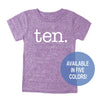 Tenth 10th Birthday 'ten' Youth Tri Blend T-Shirt -  Kids Boy and Girl Tee Twins Triplets