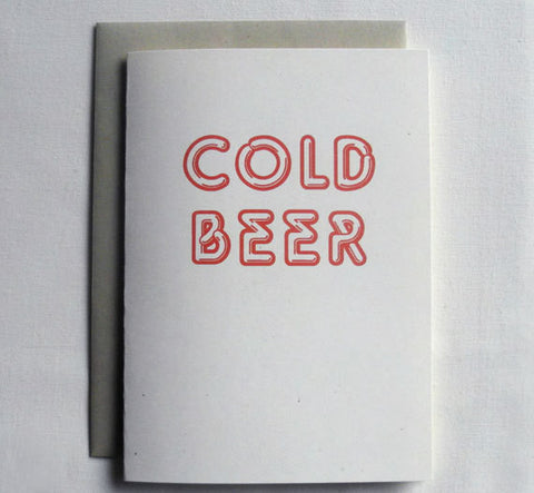 Beer Invitation Card Funny:  Cold Beer