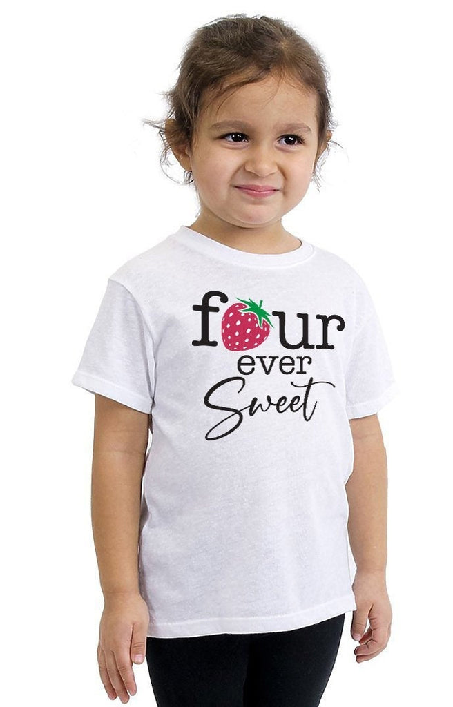 4th Birthday 'four ever sweet' Tri Blend Kid's T-Shirt