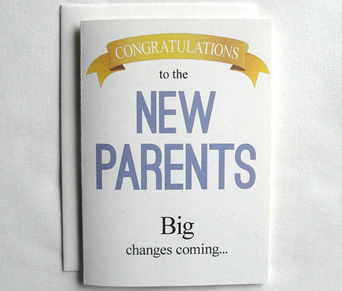 New Baby Card Funny Congratulations To The New Parents