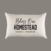 Personalized Custom 'Bless Our Homestead' Natural Canvas Pillow or Pillow Cover - Throw Pillow - Home Decor -Gift - Farmhouse Decor