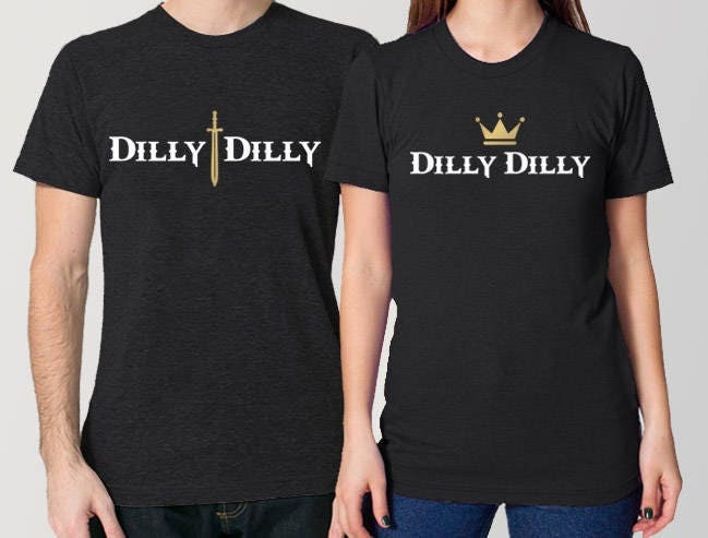 Dilly Dilly Beer Football Game Day Vintage Look Tri Blend Track T-Shirt Crown Sword - Unisex Tee Shirts Size XS S M L XL 2XL
