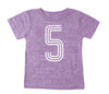 Fifth 5th Birthday '5' Tri Blend Toddler Kids T-Shirt