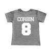 Eighth 8th Birthday 'Eight' Football Youth Tri Blend Birthday T-Shirt - Youth Boy and Girl Tee Twins Triplets Gift