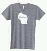 Wisconsin WI Made Tri Blend Track T-Shirt - Unisex Tee Shirts Size S M L XL 0003