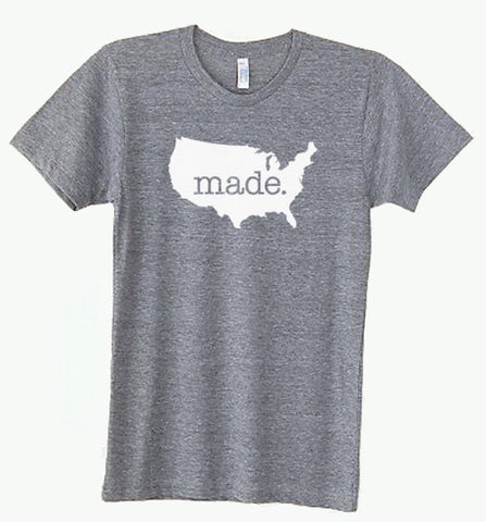 American Made Tri Blend Track T-Shirt - Unisex Tee Shirts Size S M L XL 0003