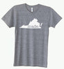 Virginia VA Made Tri Blend Track T-Shirt - Unisex Tee Shirts Size S M L XL 0003