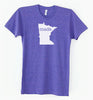 Minnesota MN Made Tri Blend Track T-Shirt - Unisex Tee Shirts Size S M L XL 0003