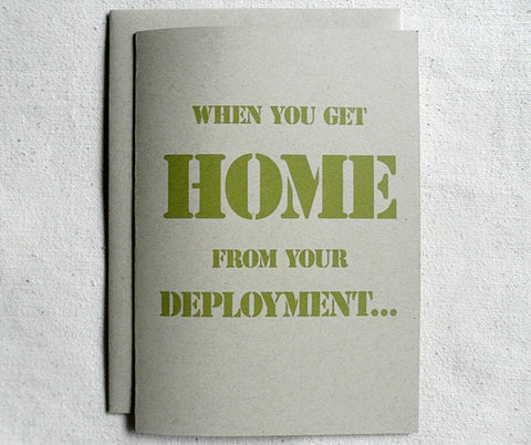 Love Card When You Get Home From Your Deployment...
