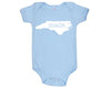 North Carolina 'Made.' Home State Cotton One Piece Bodysuit - Infant Girl and Boy