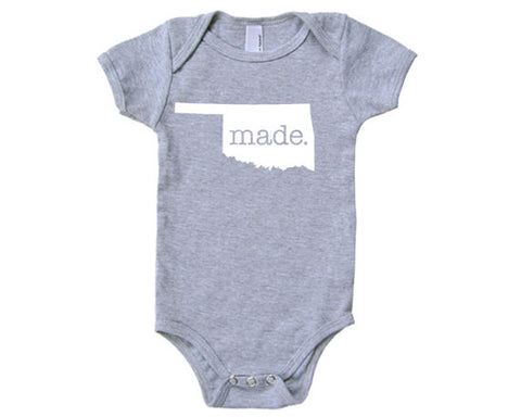 Oklahoma 'Made.' Cotton One Piece Bodysuit  - Infant Girl and Boy
