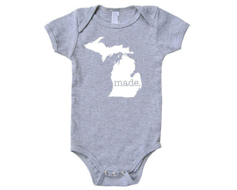 Michigan 'Made.' Cotton One Piece Bodysuit - Infant Girl and Boy