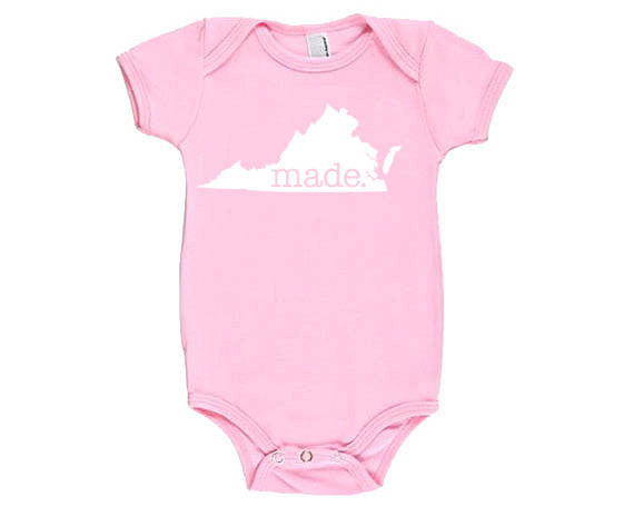 Virginia 'Made.' Cotton One Piece Bodysuit - Infant Girl and Boy