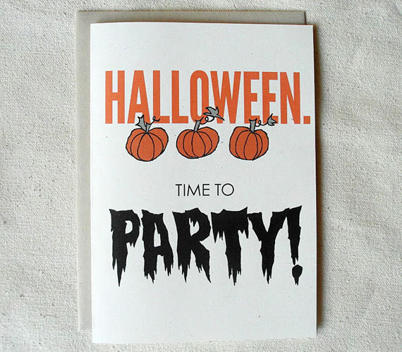 Funny Halloween Card Halloween. Time to PARTY!