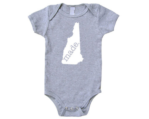 New Hampshire 'Made.' Cotton One Piece Bodysuit - Infant Girl and Boy