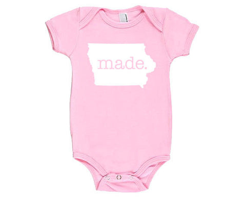 Iowa 'Made.' Cotton One Piece Bodysuit - Infant Girl and Boy 0023