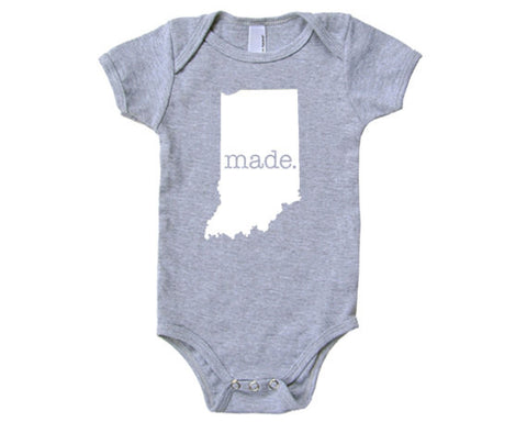 Indiana 'Made.' Cotton One Piece Bodysuit - Infant Girl and Boy 0023