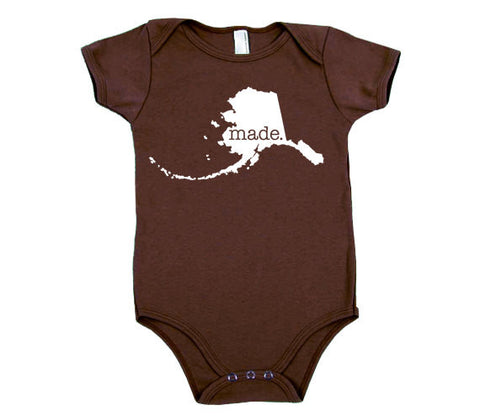 Alaska 'Made.' Cotton One Piece Bodysuit - Infant Girl and Boy 0023