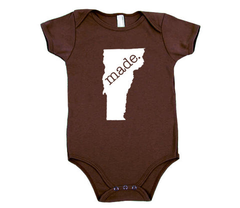 Vermont  'Made.' Cotton One Piece Bodysuit - Infant Girl and Boy