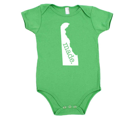 Delaware  'Made.' Cotton One Piece Bodysuit - Infant Girl and Boy 0023