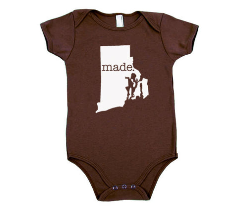 Rhode Island   'Made.' Cotton One Piece Bodysuit - Infant Girl and Boy