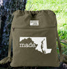 Maryland MD Made Canvas Backpack Cinch Sack 0007