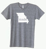 Missouri MO Made Tri Blend Track T-Shirt - Unisex Tee Shirts Size S M L XL 0003