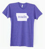 Iowa IA Made Tri Blend Track T-Shirt - Unisex Tee Shirts Size S M L XL 0003