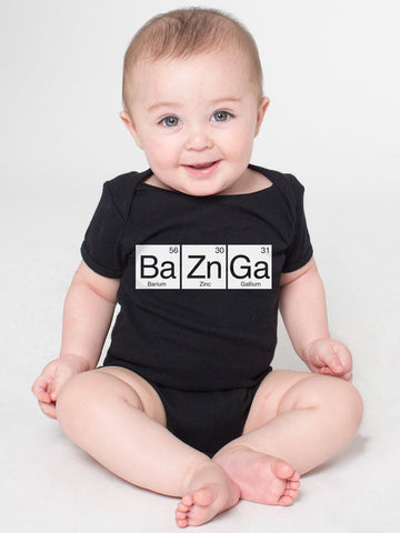 BaZnGa Periodic Table Cotton Baby One Piece Bodysuit - Bazinga Infant Girl and Boy 0025