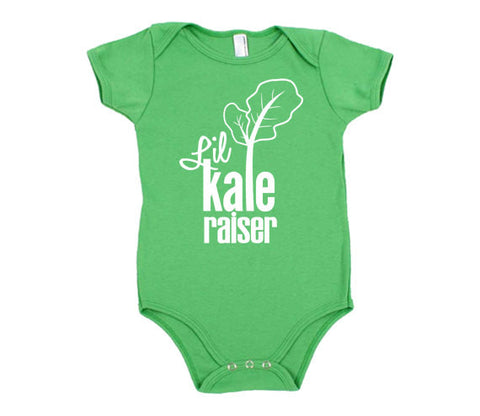 Lil Kale Raiser Cotton Baby One Piece Bodysuit - Infant Girl and Boy