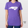 North Carolina Girl Home State Tri Blend Track T-Shirt - Unisex & Juniors Tee Shirts Size S M L XL