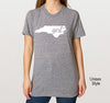 North Carolina Girl Tri Blend Track T-Shirt - Unisex & Juniors Tee Shirts Size S M L XL 0001
